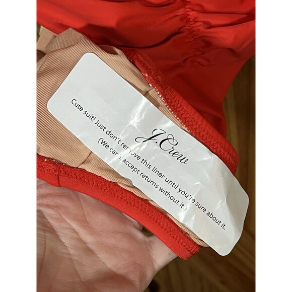 J.CREW Reimagined Women’s Swimsuit One Piece Size 22 Red Ruched NWT - Picture 9 of 9
